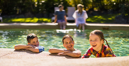 Kids in swimming pool