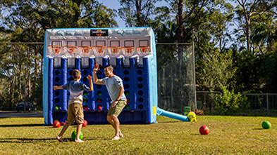 Outdoor basketball game