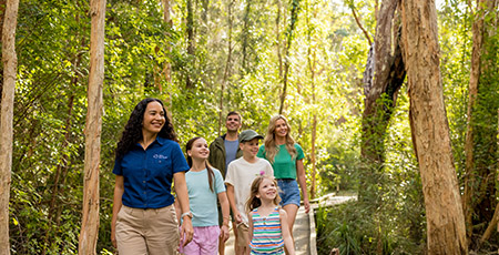 Guided walk with family