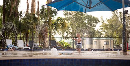 Heated swimming pool