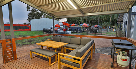 Mildura Three Bedroom Superior Cabin decking