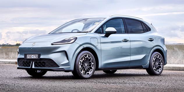 Silver electric hatchback