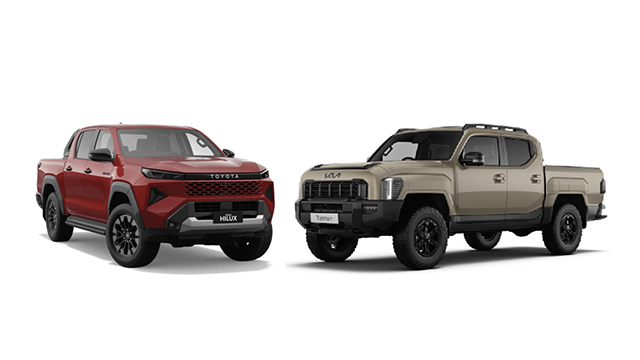 Toyota Hilux and Kia Tasman utes