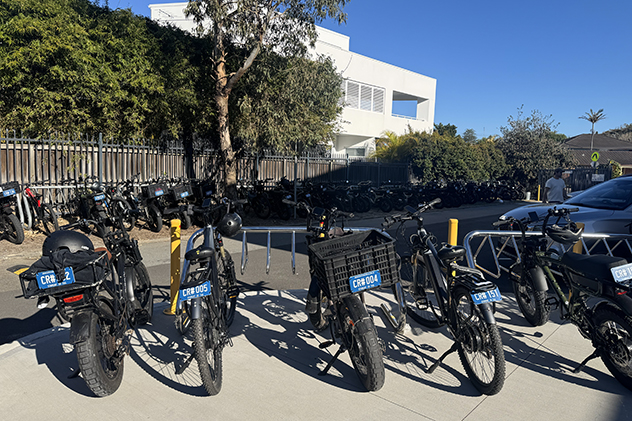 E-bikes in a carpark