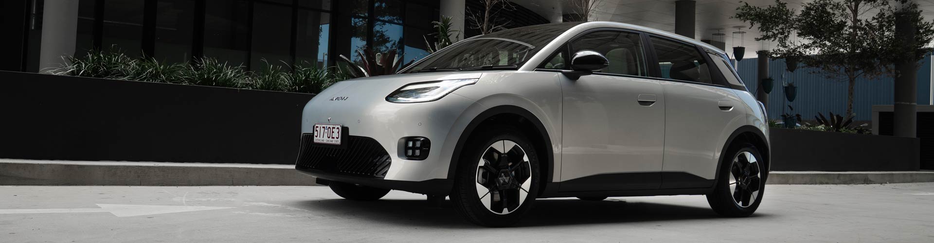 Silver electrifc hatch in carpark