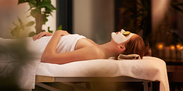 A woman getting a spa treatment