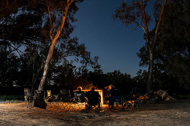 Campfire at Trilby Station in Louth