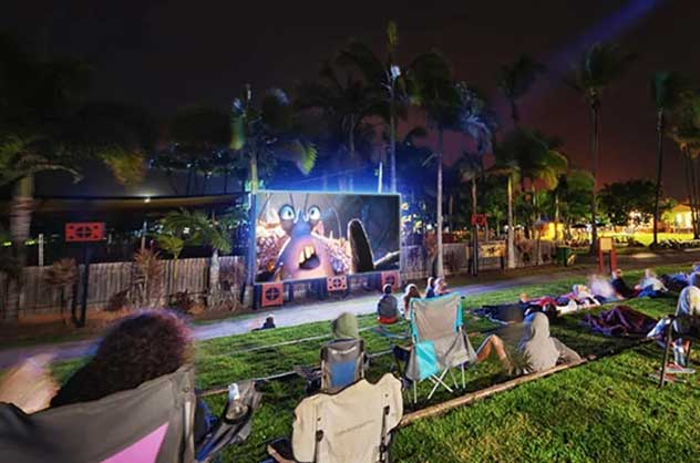 An outdoor cinema