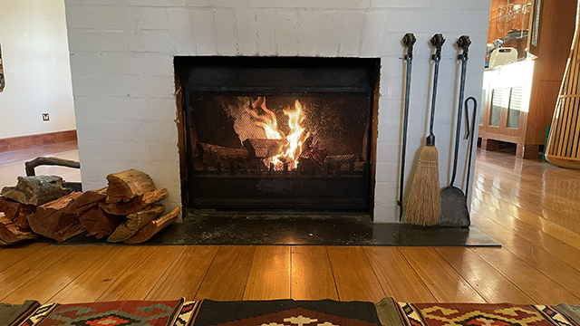Fireplace at Yarrabandai Creek Homestead