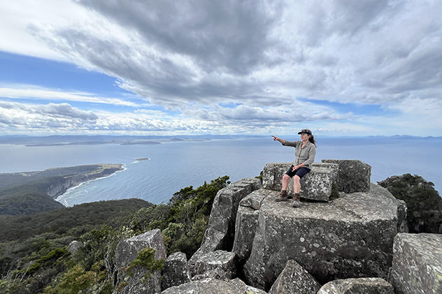 Bishop and Clerk lookout on Maria Island in Tasmania