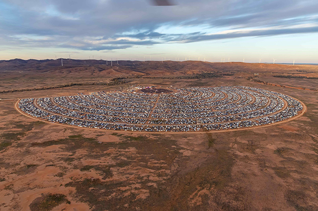 Aerial photo of the Mundi Mundi Bash