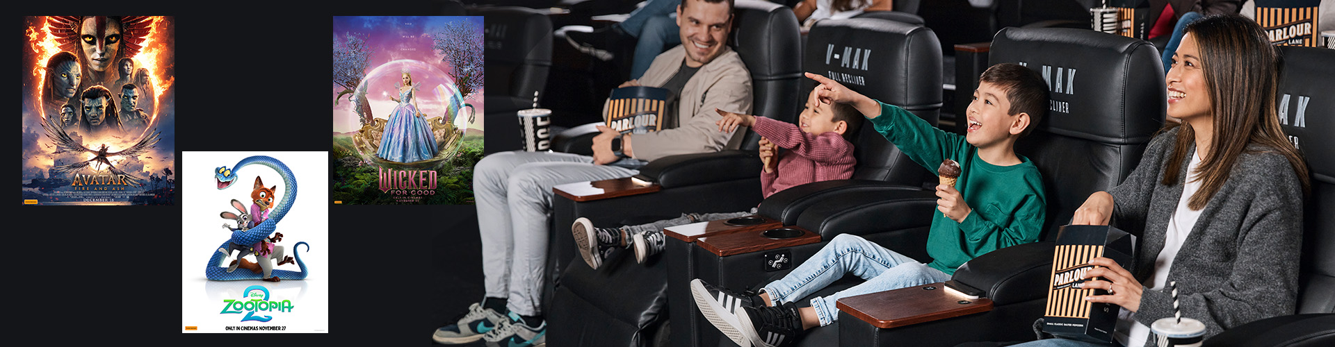 A family at the movies