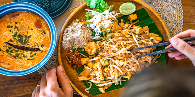 a bow of thai food