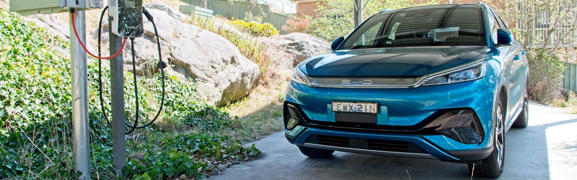 2022 BYD Atto 3 in carport