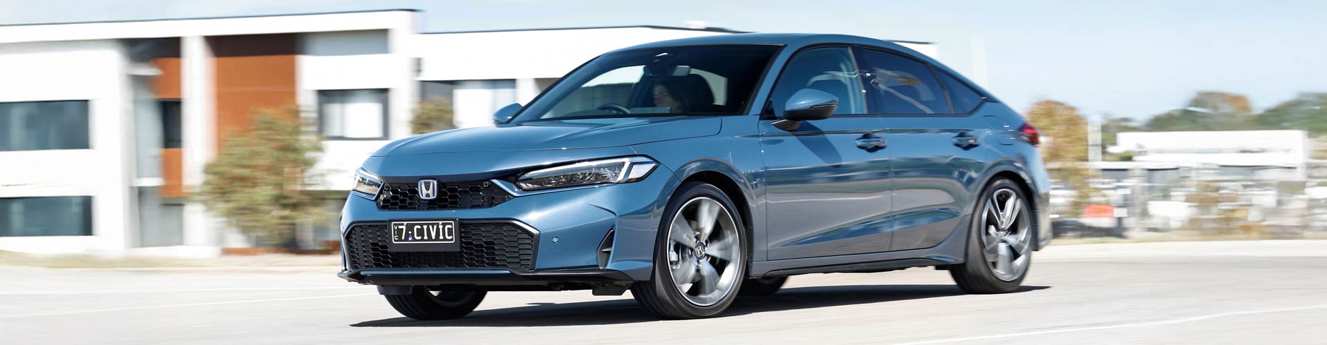 Honda Civic HEV front angle view