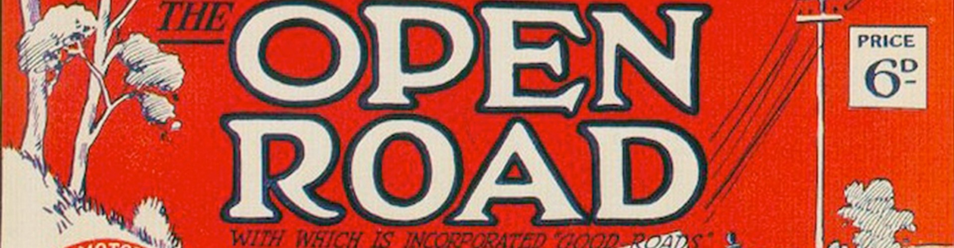 An old newspaper clipping of an Open Road advert.