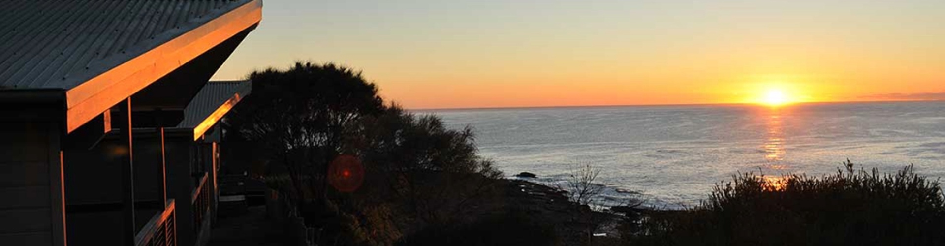 Sun setting over the ocean