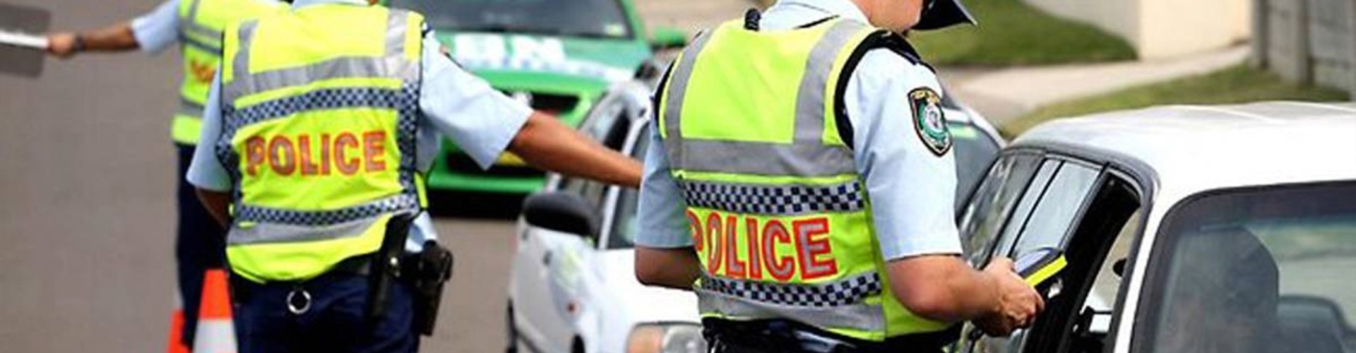 Police carrying out random breath tests on drivers