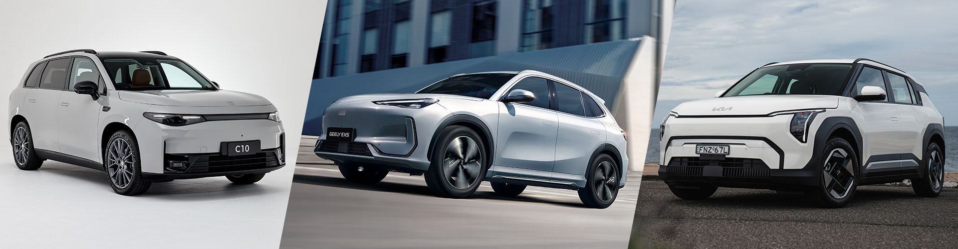 Leapmotor C10 and Kia EV3 Air and Geely EX5