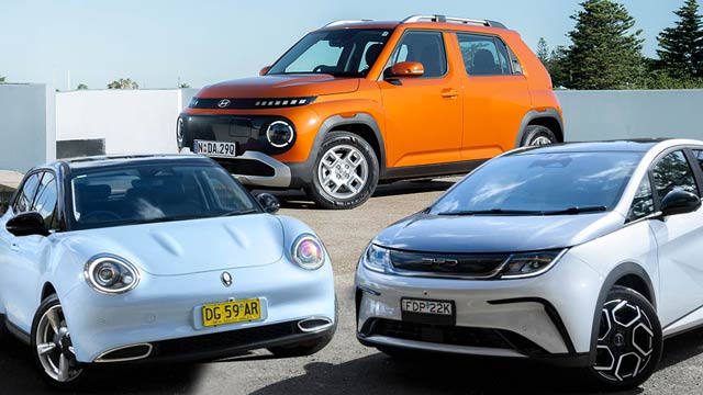 2025 GWM Ora, Hyundai Inster and BYD Dolphin