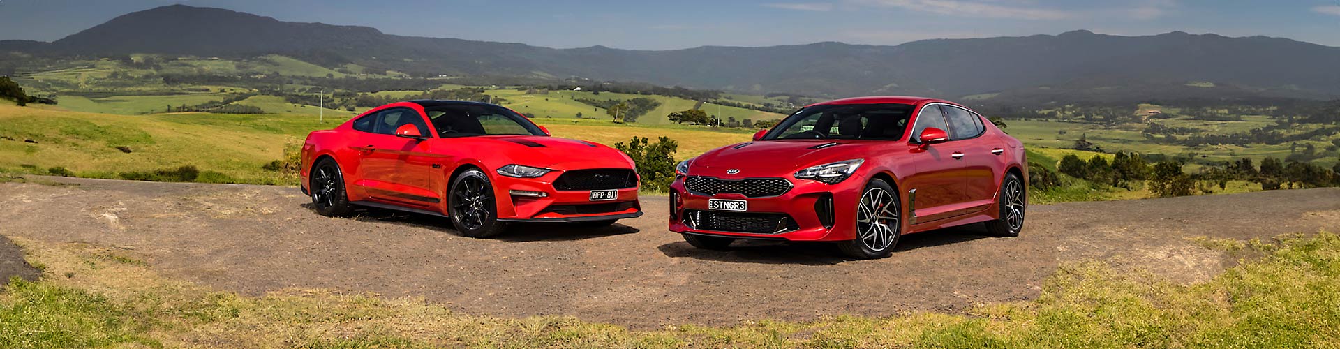 2021 Kia Stinger and Ford Mustang