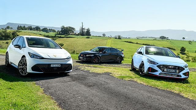 Hyundai i30N vs Honda Civic Type R vs Cupra Born