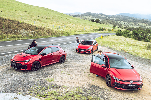 Toyota GR Corolla, VW Golf GTI and Hyundai i30N