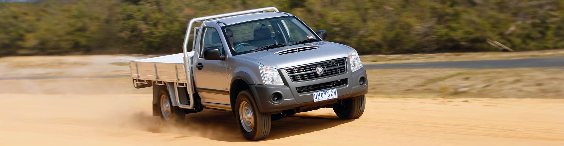 2007 Holden Rodeo LT driving on a dirt road
