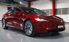 Red 2024 Tesla Model 3