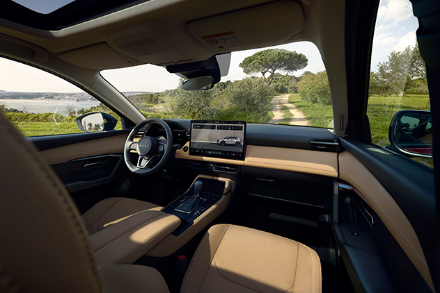 2026 Mazda CX-5 cabin interior in Sports Tan Leather