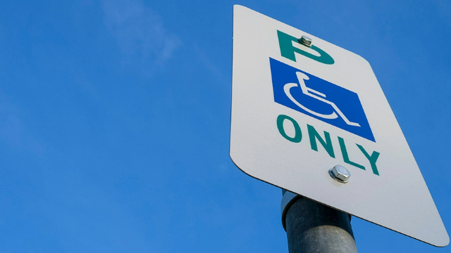 Rear view of a cyclist riding along an inner-urban cycle path