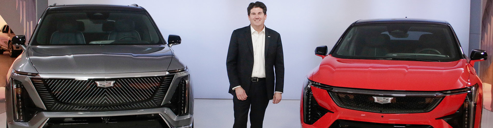 John Roth Vice President of Global Cadillac with the new Cadillac VISTIQ and OPTIQ