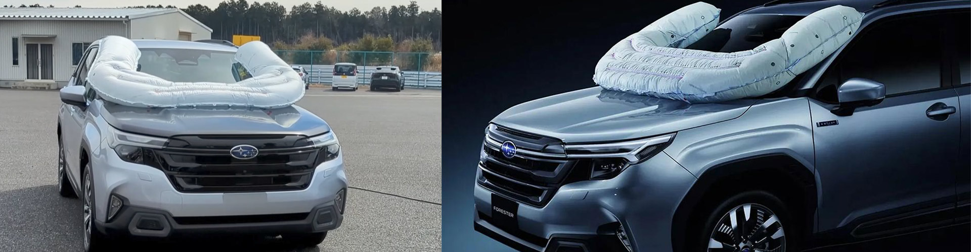 Subaru Forester external airbag designed for cyclists