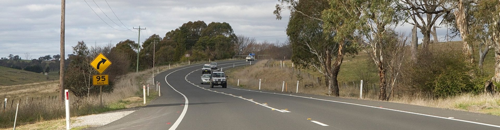 Cars on a country road
