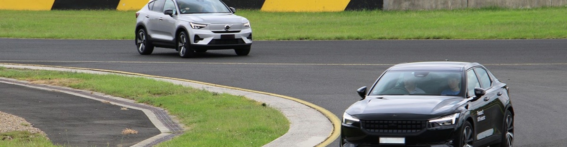 EVs on a test track