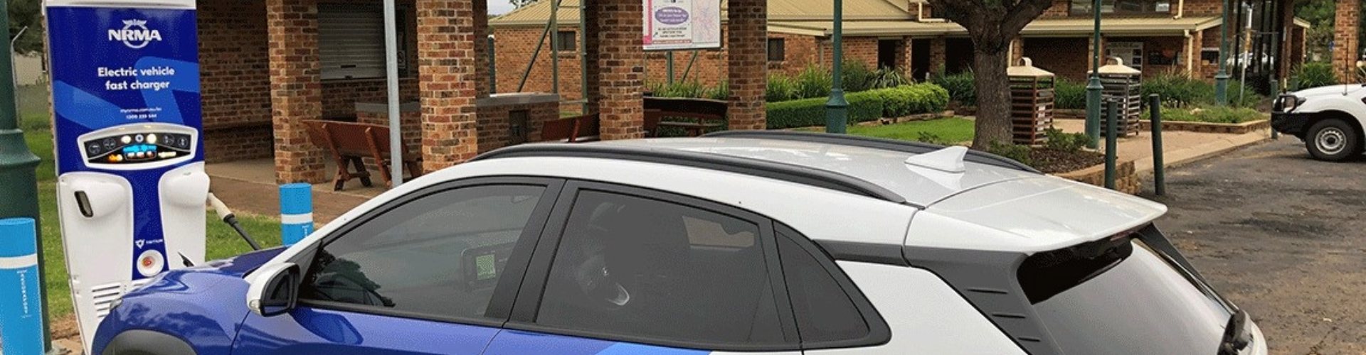 The new fast charger plugged in at Coonabarabran