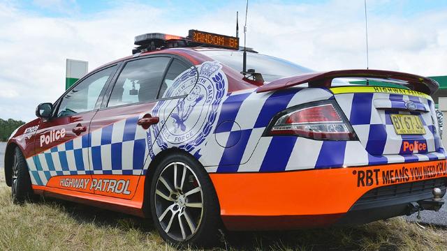  Side view of NSW police car