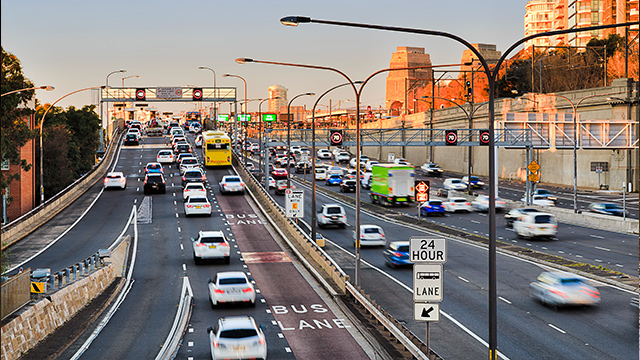Cars on the Sydney Warringah Freeway