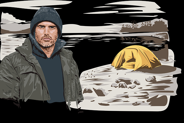 Illustration of environmental campaigner Michael Atkinson.