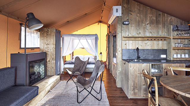 Safari tent in the NRMA Merimbula Beach holiday resort