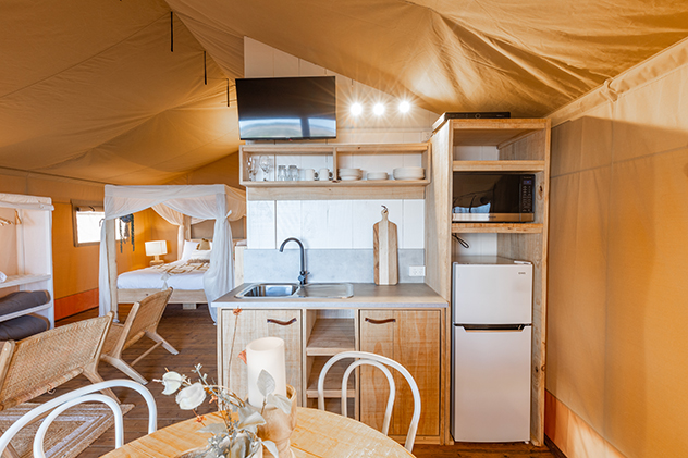 Safari tent at the NRMA's Phillip Island holiday park