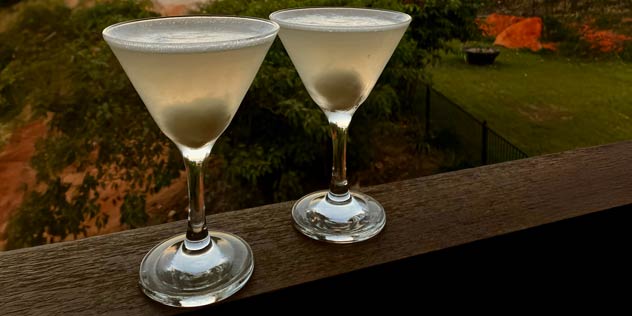 Lychee Martinis at Cygnet Bay Restaurant
