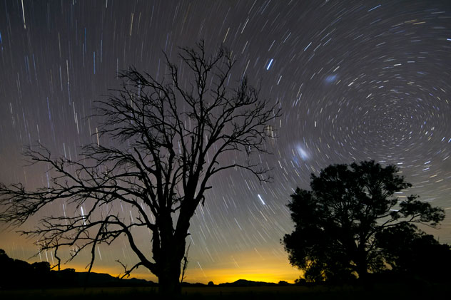 Southern skies star trails, Mudgee, New South Wales, Australia
