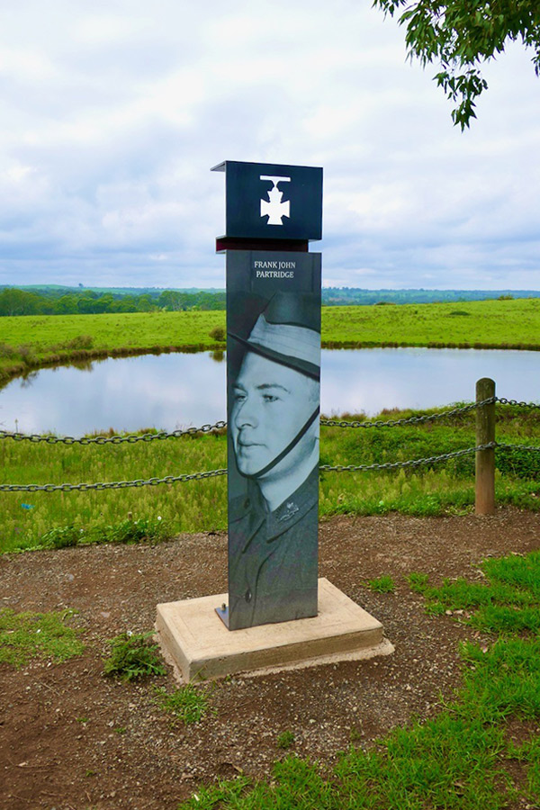 Memorial marker dedicated to Frank John Partridge