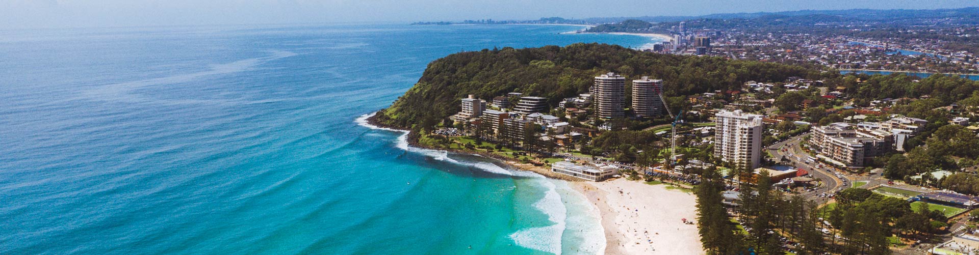 Aerial view of Burleigh Heads Beach