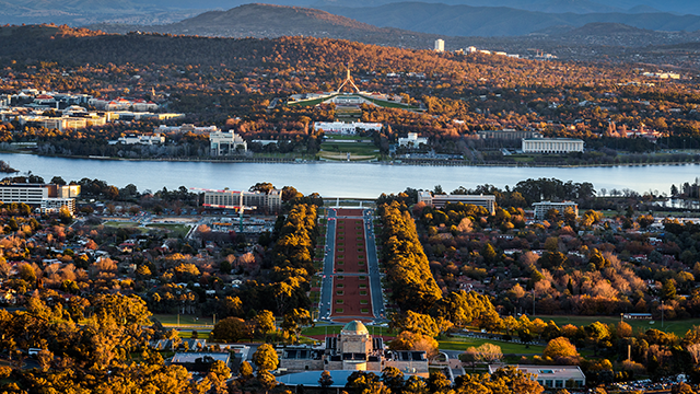 A view over Canberra