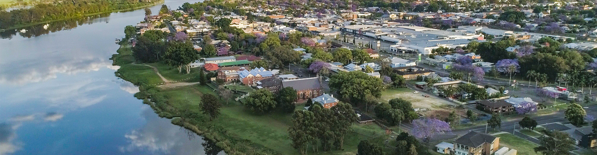 Ariel shot of Grafton NSW