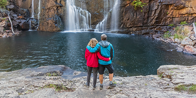 Couple embracing at Grampian National Park