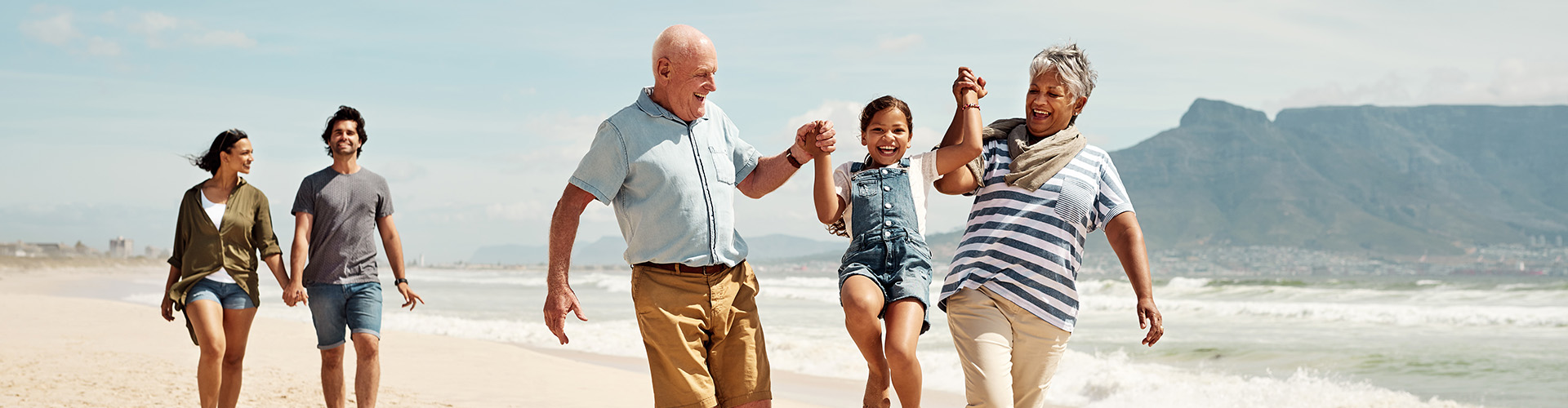 Family on the beach
