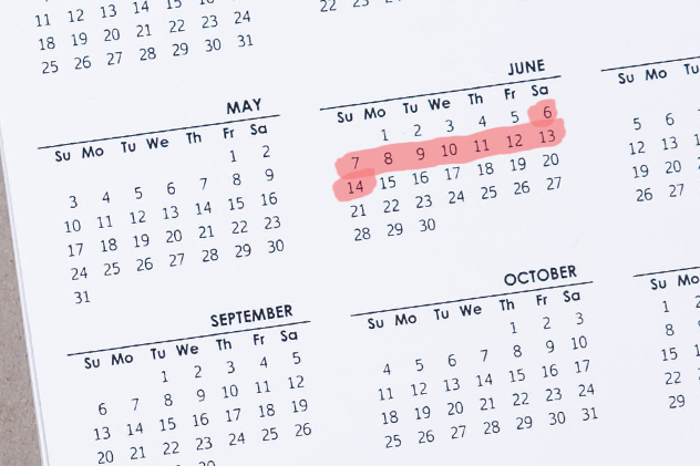 Calendar marking potential leave in June 2026